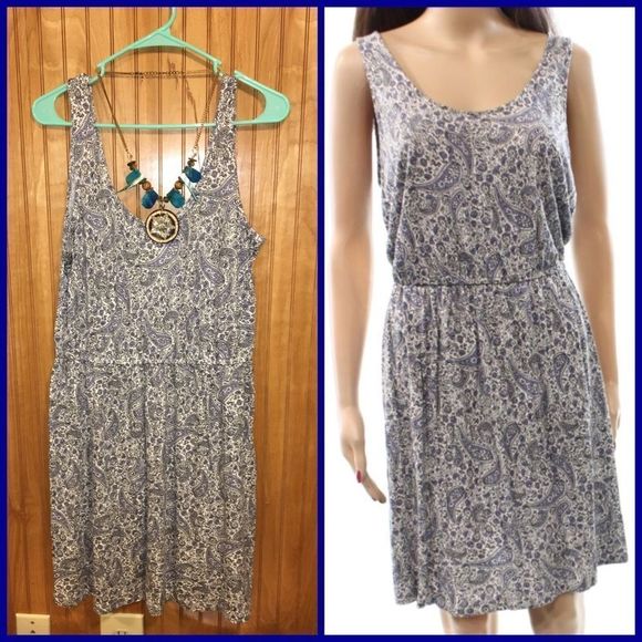 H&M Paisley Print Dress Sz M - Picture 1 of 6